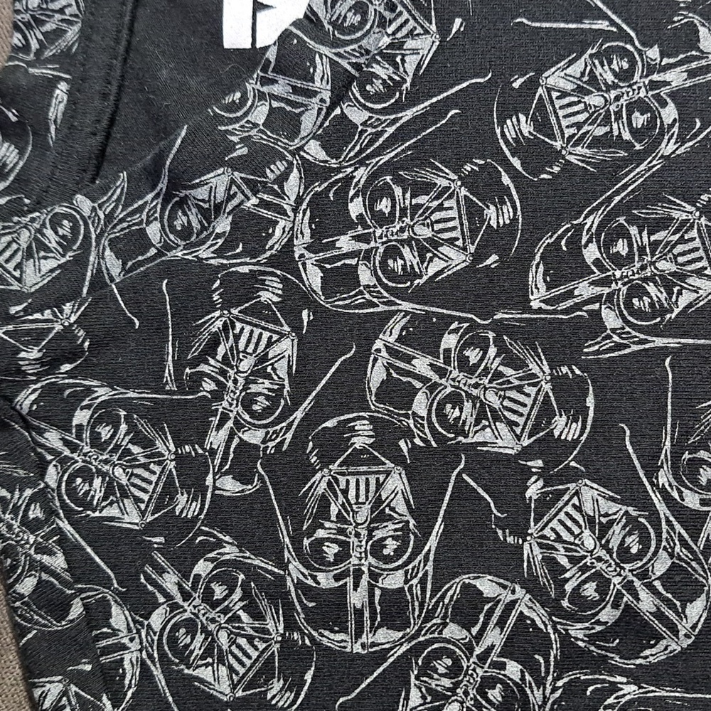 Star Wars Fear The Dark Side Darth Vader Print Black White Graphic Tee VG L - Picture 4 of 7
